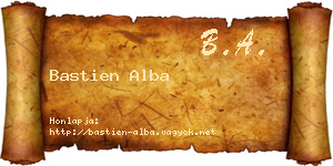 Bastien Alba névjegykártya